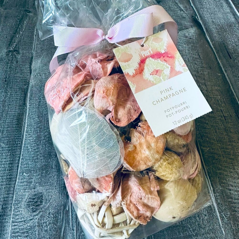 Pier 1 Pink Champagne Gold Potpourri Decor Bowl Filler